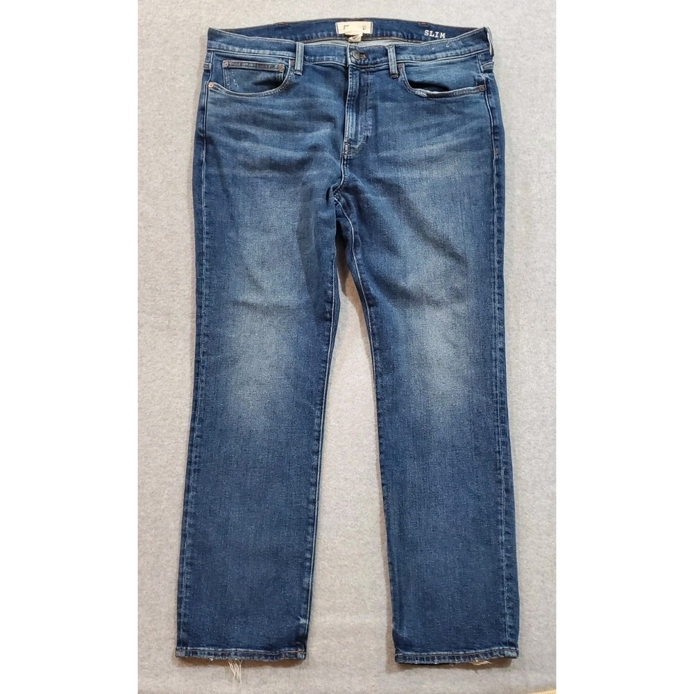 Madewell Jeans‎ Mens 38 Slim Fit Straight Leg Stretch Blue Denim
